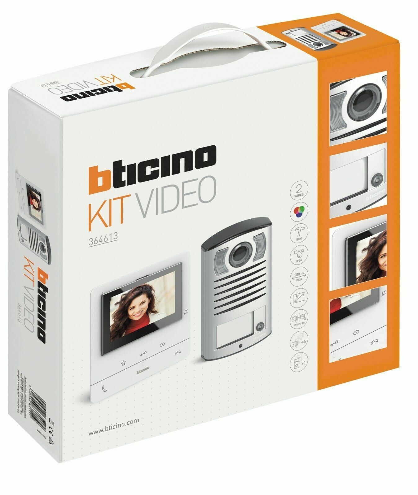 KIT BTICINO 364613 VIDEOCITOFONICO MONOFAMILIARE CLASSE 100V16B PULS. LINEA 2000