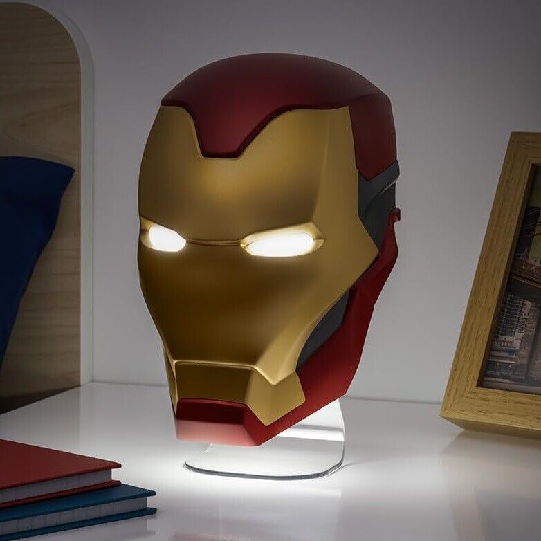 PALADONE MARVEL IRON MAN MASK LIGHT LAMPADA DA TAVOLO / PARETE HELMET AVENGERS