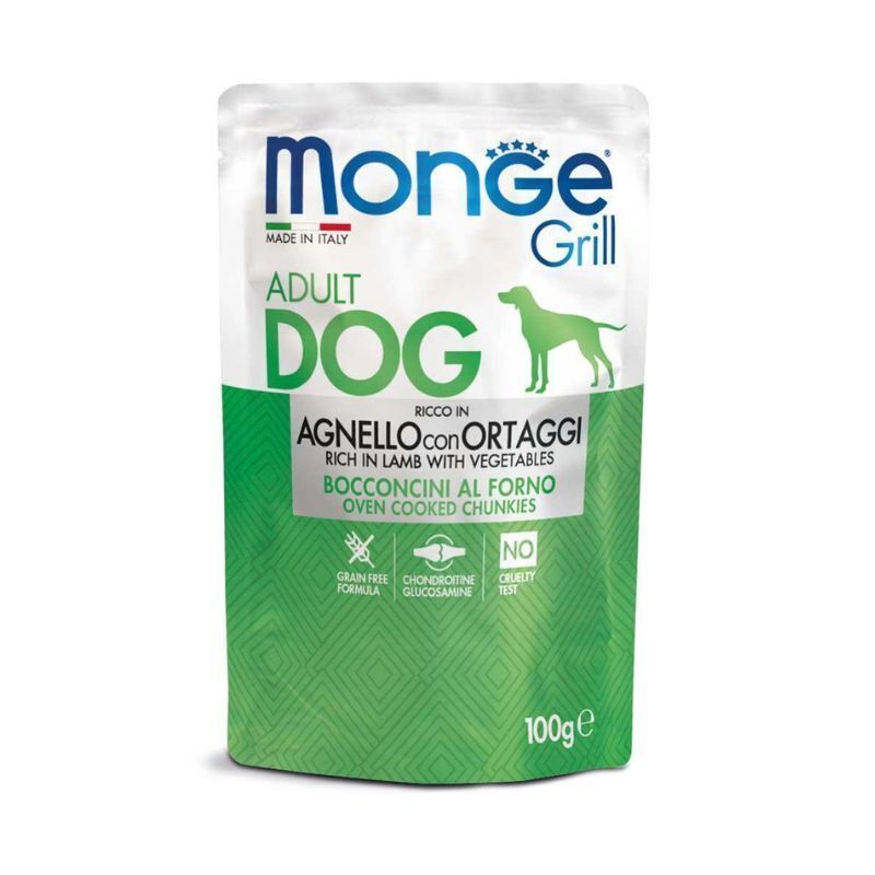 Monge grill adult dog agnello e verdure 100gr