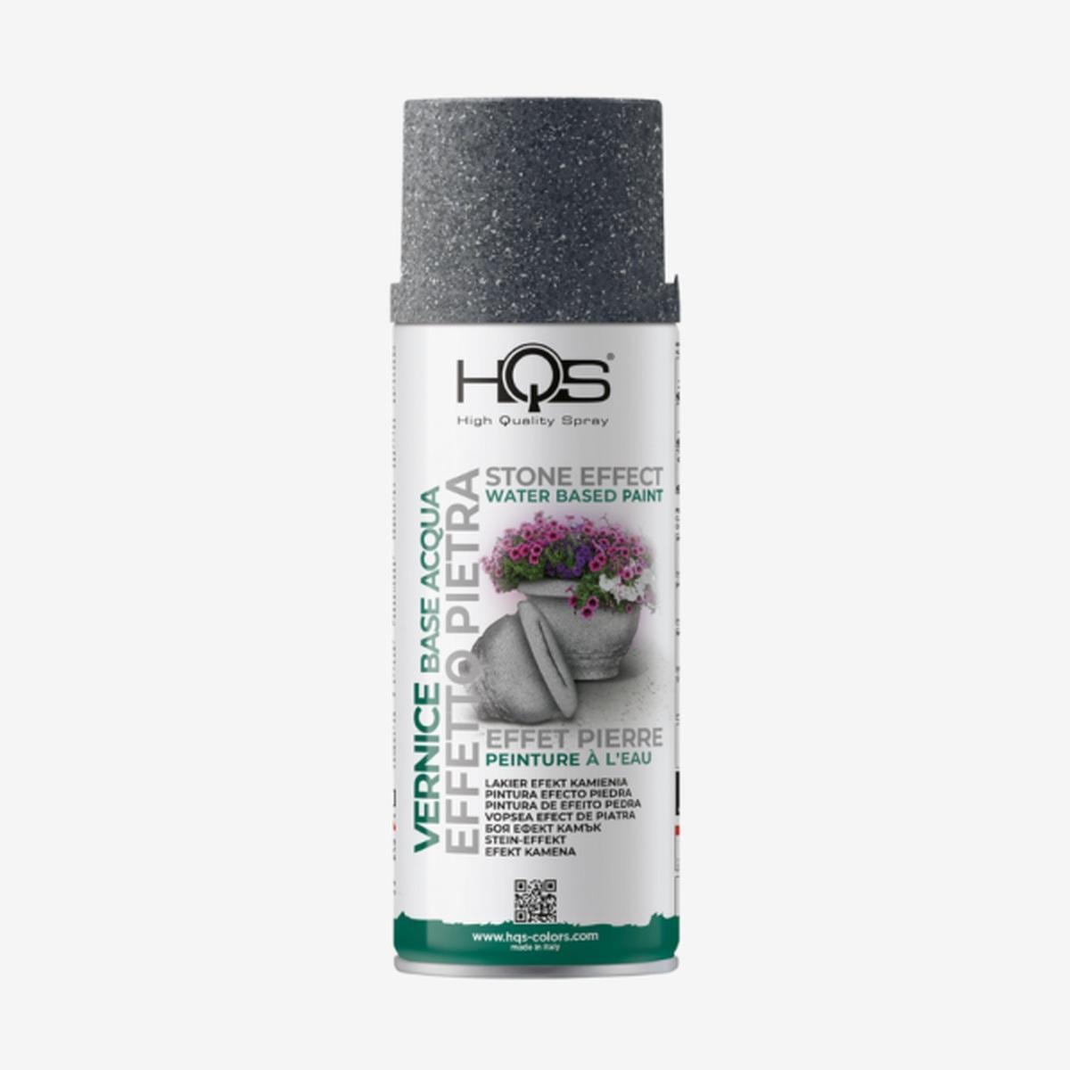 VERNICE SPRAY EFFETTO PIETRA GRIGIO SCURO 400 ML HQS COLORS