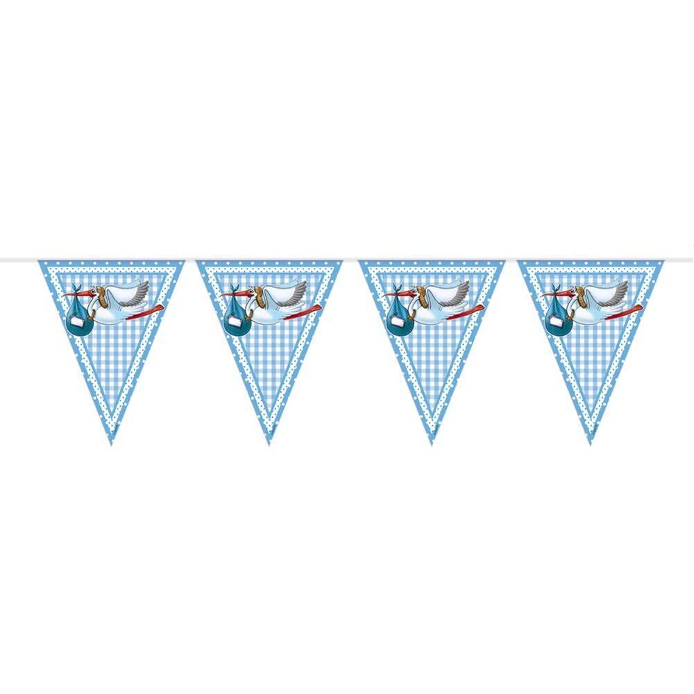 Bunting New Arrival Its a Boy, Triangle Flags 10m, 10 metres, flags 29cm x 6cm B