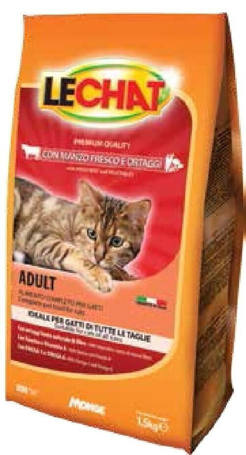 LeChat Adult Manzo fresco e ortaggi, 1.5kg