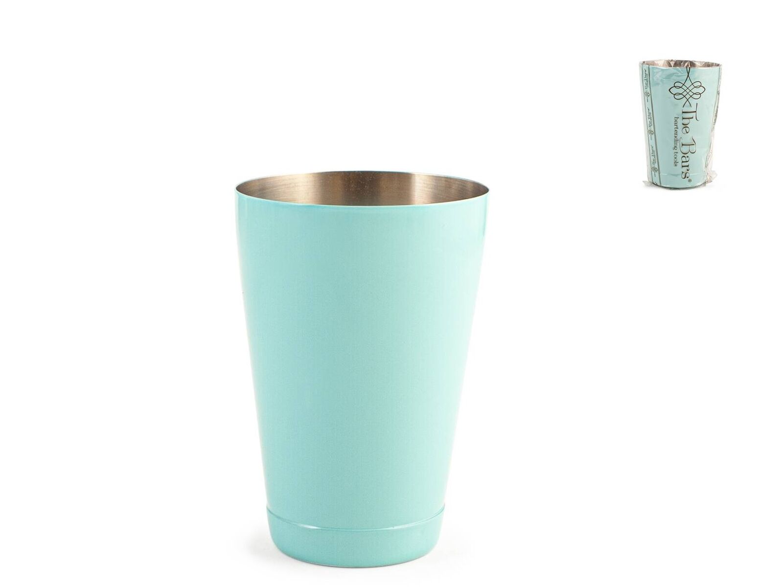 THE BARS Shaker In Acciaio Inox Smaltato Azzurro Ml 600