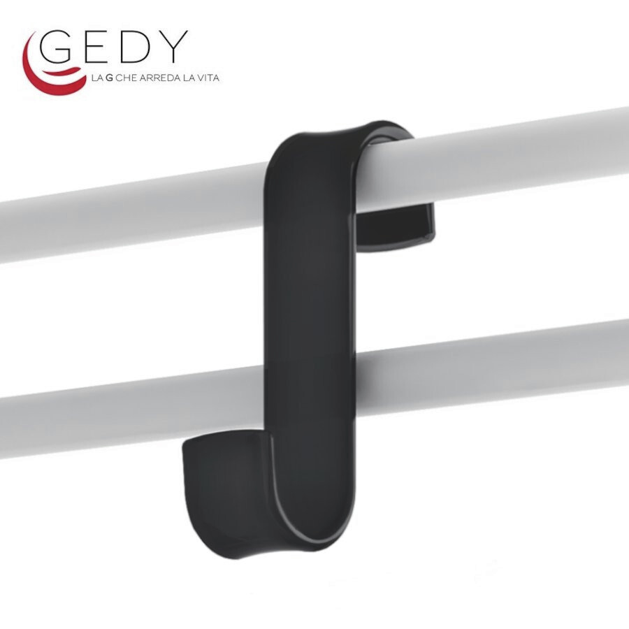 Appendino Merlino portasciugamani per termoarredo in abs colore nero