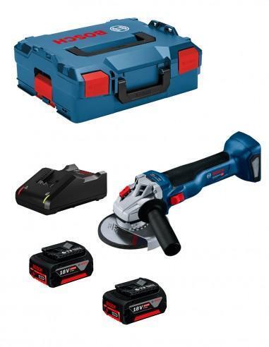 Smerigliatrice BOSCH GWS 18V-10 (2 x 4,0 Ah + GAL18V-40 + L-Boxx 136)
