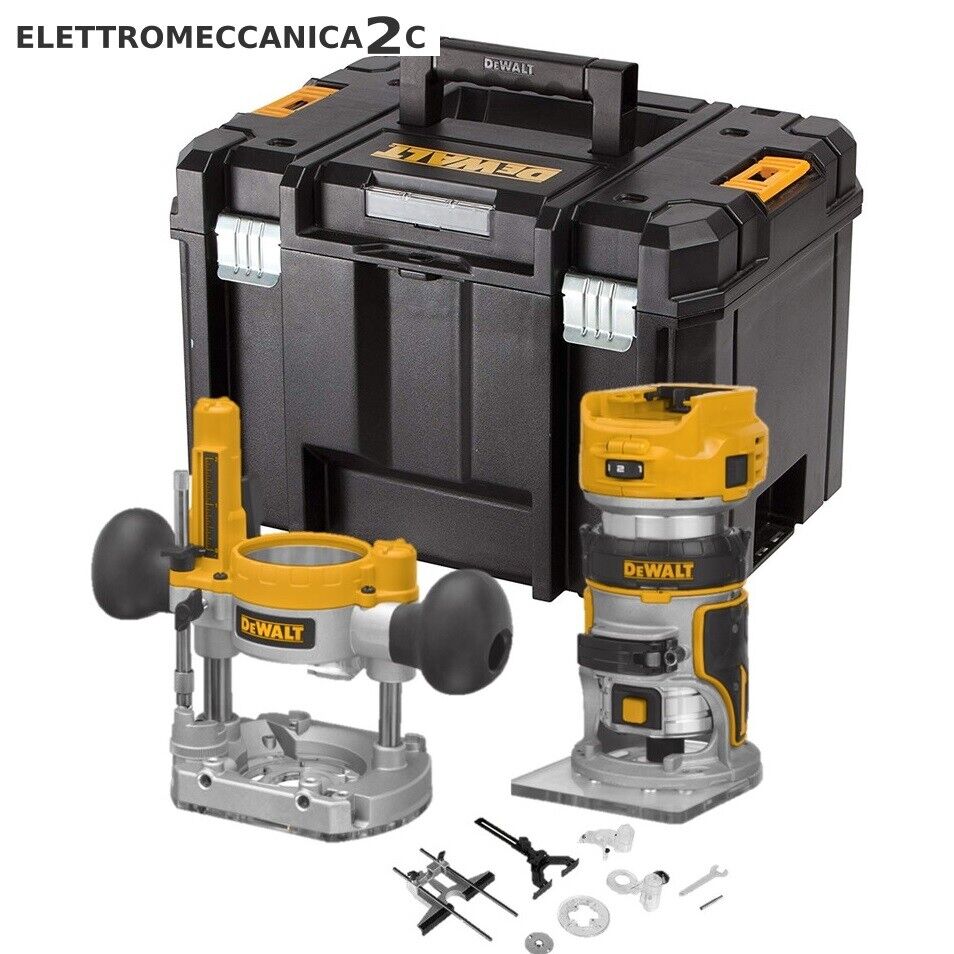 DEWALT DCW604NT-XJ fresatrice 18v brushless solo corpo macchina tstak adattat...
