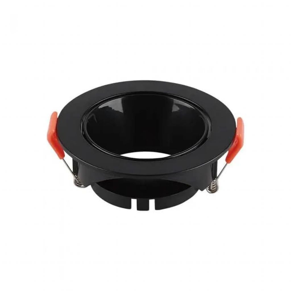 Portafaretto LED da Incasso Rotondo GU10 Colore Nero