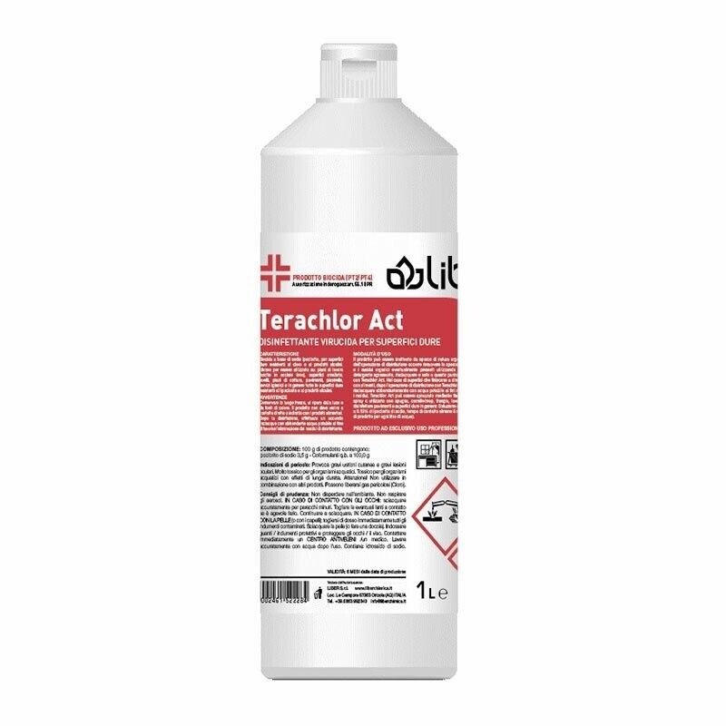 Terachlor act 1l disinfettante virucida per superfici dure liber