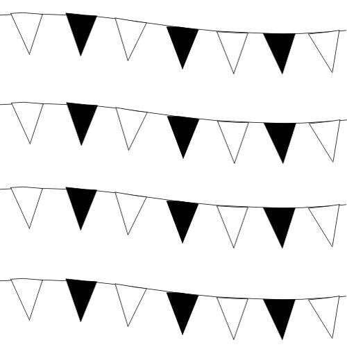 BANDIERINE PVC BIANCO NERO MT 3.2