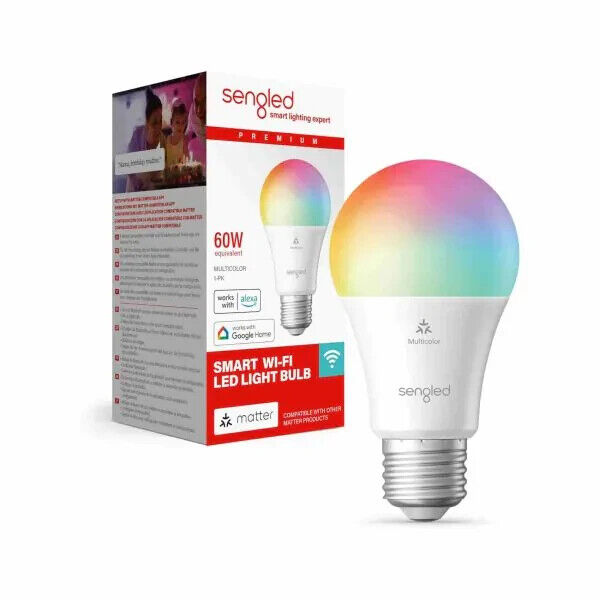 Lampadina Smart LED SENGLED Premium 9 Watt 800 Lumens Multicolor E27 Wi-Fi ALEXA