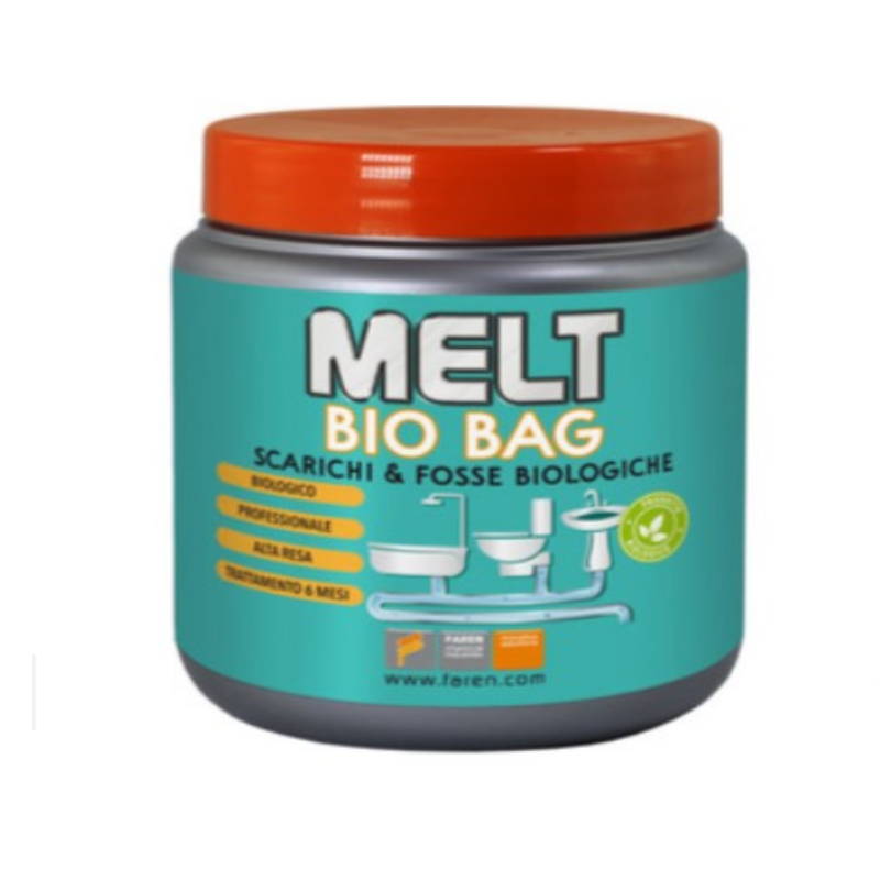 DISGORGANTE DISOTTURANTE SGORGANTE MELT BIO BAG X SCARICHI E FOSSE BIOLOGICHE