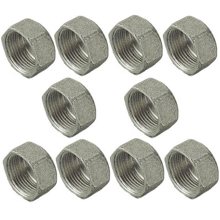 10 Tappi F 1/2" TAPPO FEMMINA RACCORDERIA RACCORDI IDRAULICI TUBO ACQUA GAS ARIA