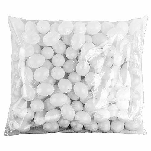 100 uova in plastica con foro, altezza 6 cm, diametro di 4 cm, colore (W3h)