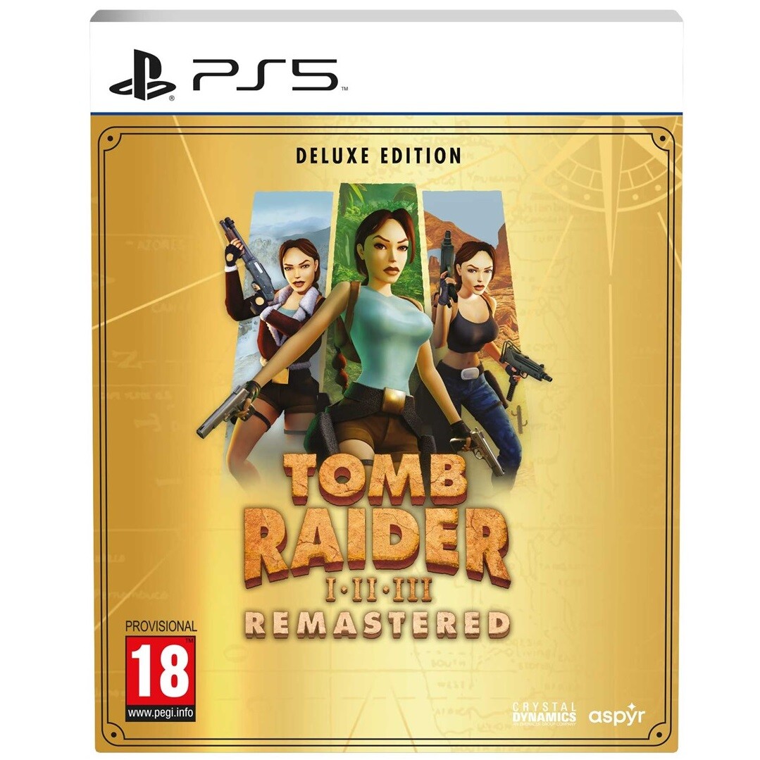TOMB RAIDER I-III REMASTERED DELUXE EDITION PS5 STARRING LARA CROFT PLAYSTATION5