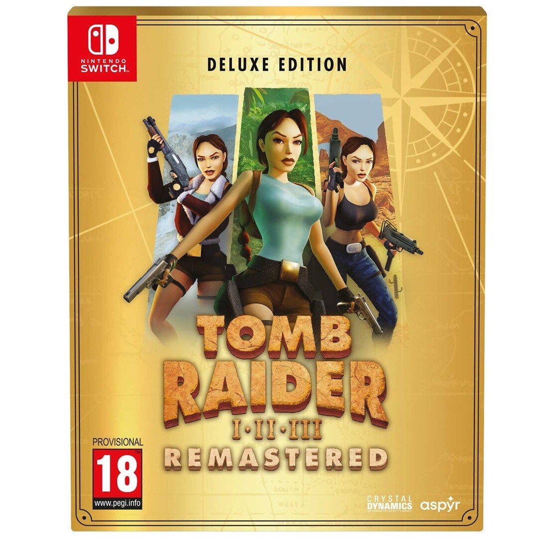 TOMB RAIDER I-III REMASTERED DELUXE EDITION NINTENDO SWITCH STARRING LARA CROFT