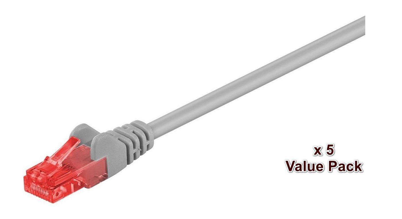 U/UTP CAT6 15M GREY 5 PACK