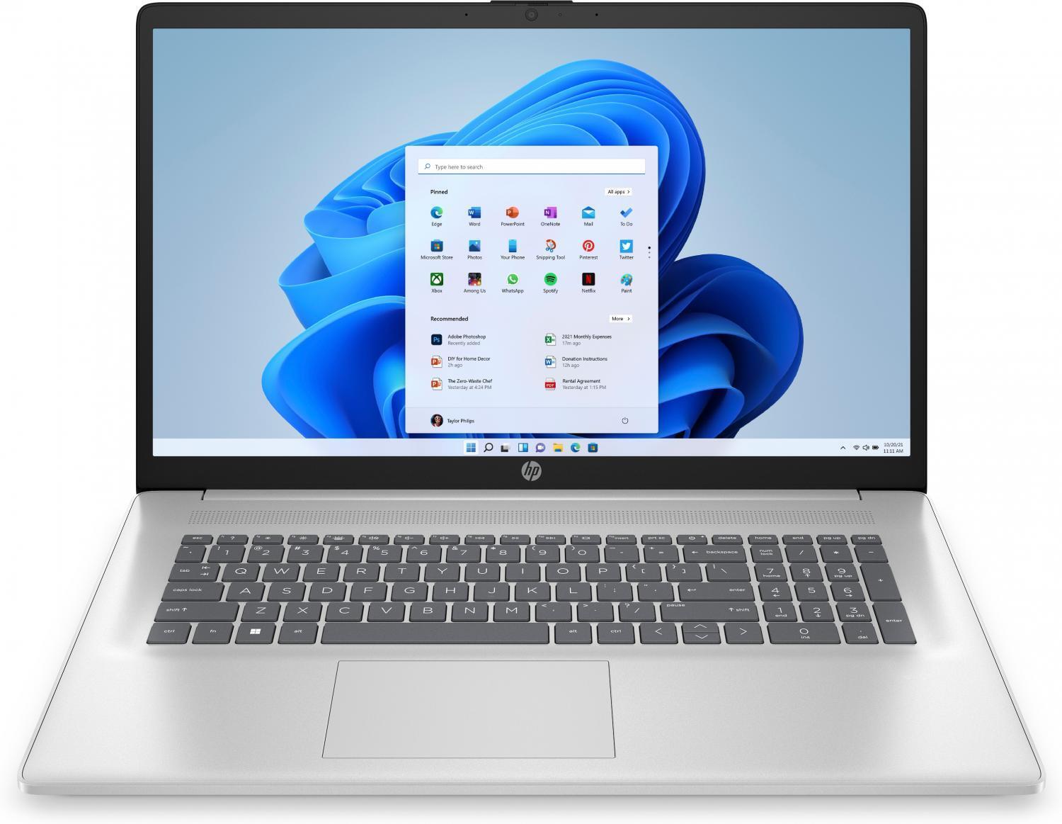 Notebook 17,3" HD+ i5 8/512 Gb Windows 11 Argento Naturale A44U5EA Hp
