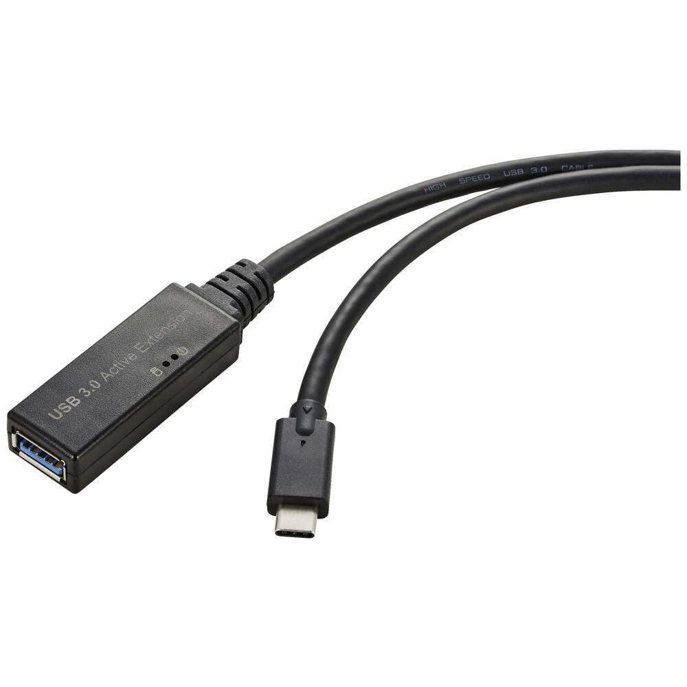 Renkforce Cavo USB USB 3.2 Gen1 (USB 3.0) Spina USB-C®, Presa USB-A 5.00 m Nero