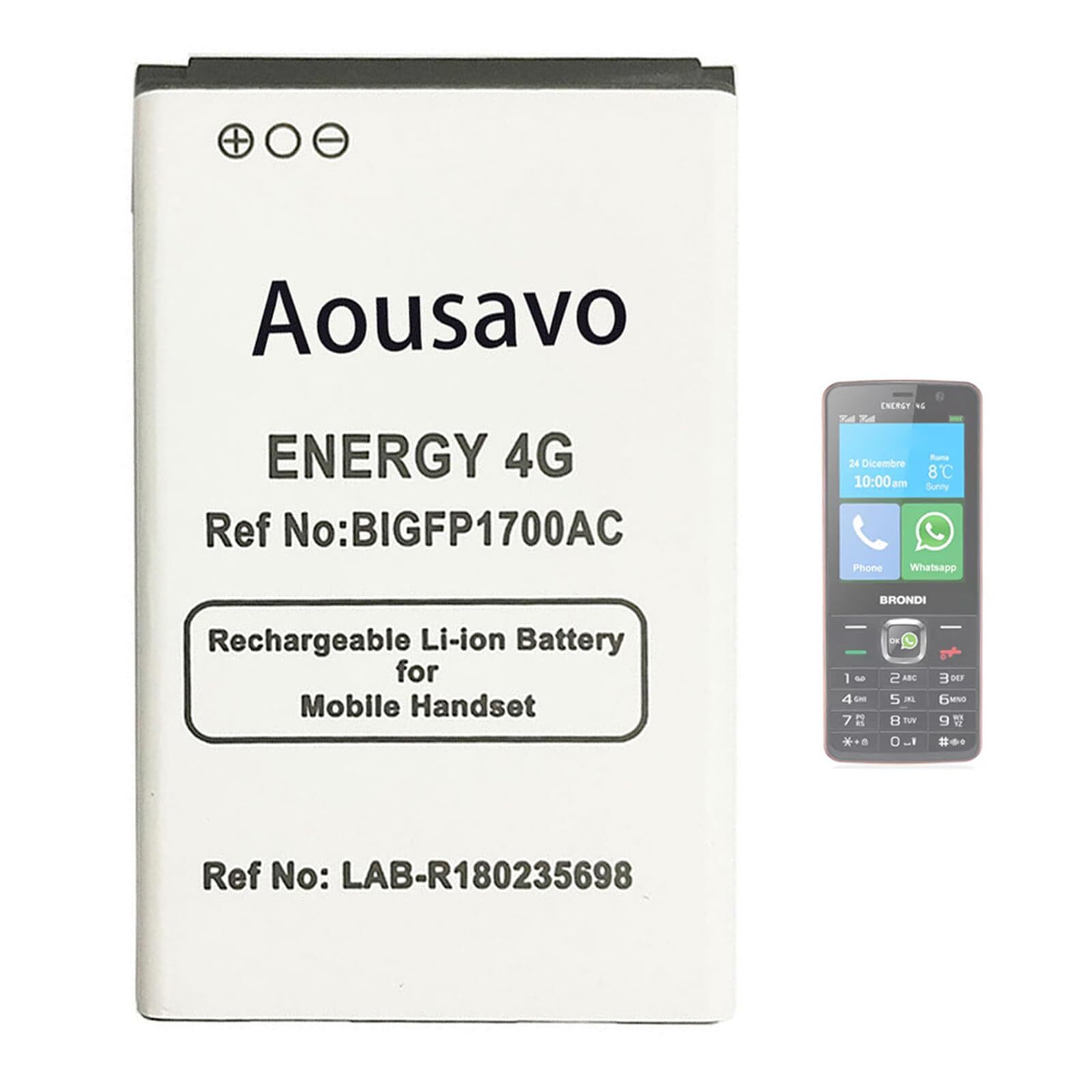 Aousavo BigFP1700AC Elevata capacità - BRONDI Amico Energy 4G Batteria (R4m)