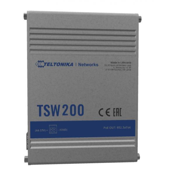 TSW200  Teltonika TSW200 8-port Switch 8x10/100/1000 + 2xGigabit SFP  4779051840