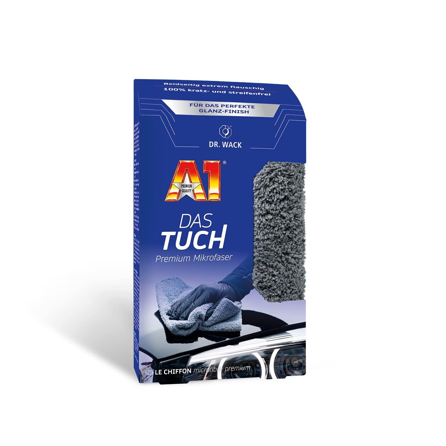 Dr. Wack A1 DAS TUCH 40 x 40 cm I Premium Mikrofasertuch für kratzfreies (e6j)