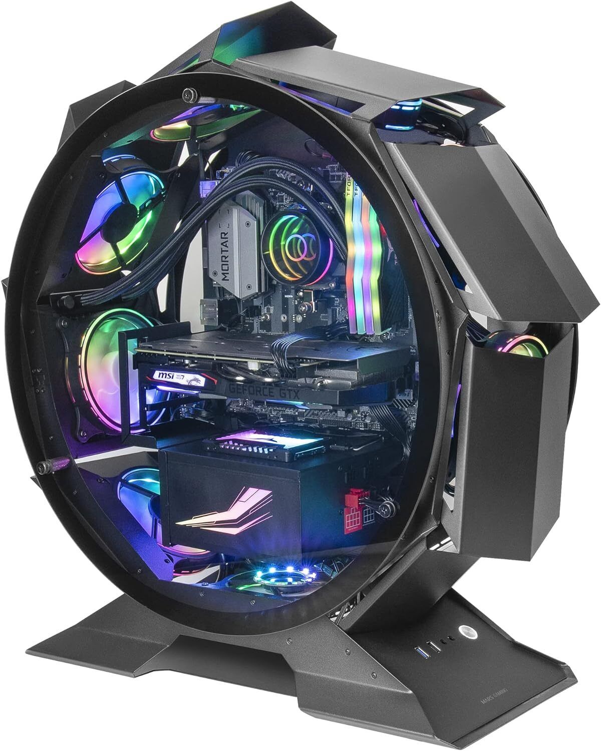 Mars Gaming Caja de PC MCORB Micro-ATX con Ventiladores de 120mm - Doble Ventana