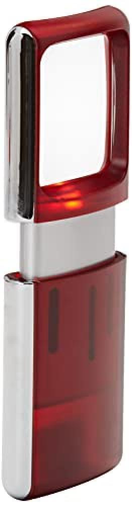 Wedo 2717502 Lente Rettangolari Illuminata con Batterie, Rosso - NUOVO