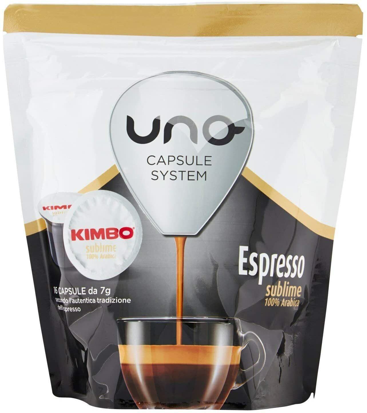 OFFERTA JB 48 CIALDE CAPSULE CAFFE' KIMBO UNO SYSTEM MISCELA SUBLIME ORIGINALI