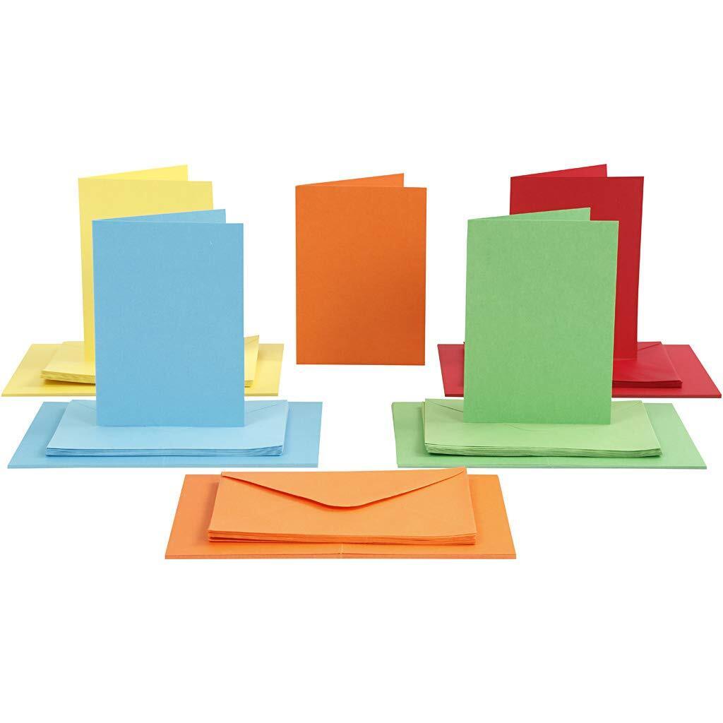 Kaarten & Enveloppen, kaartformaat 10,5x15 cm, envelopgrootte 11,5x16,5 cm, asst
