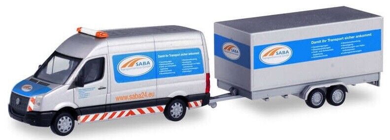 HERPA - VOLKSWAGEN Crafter con rimorchio SABA a 2 assi - 1/87 - HER095068