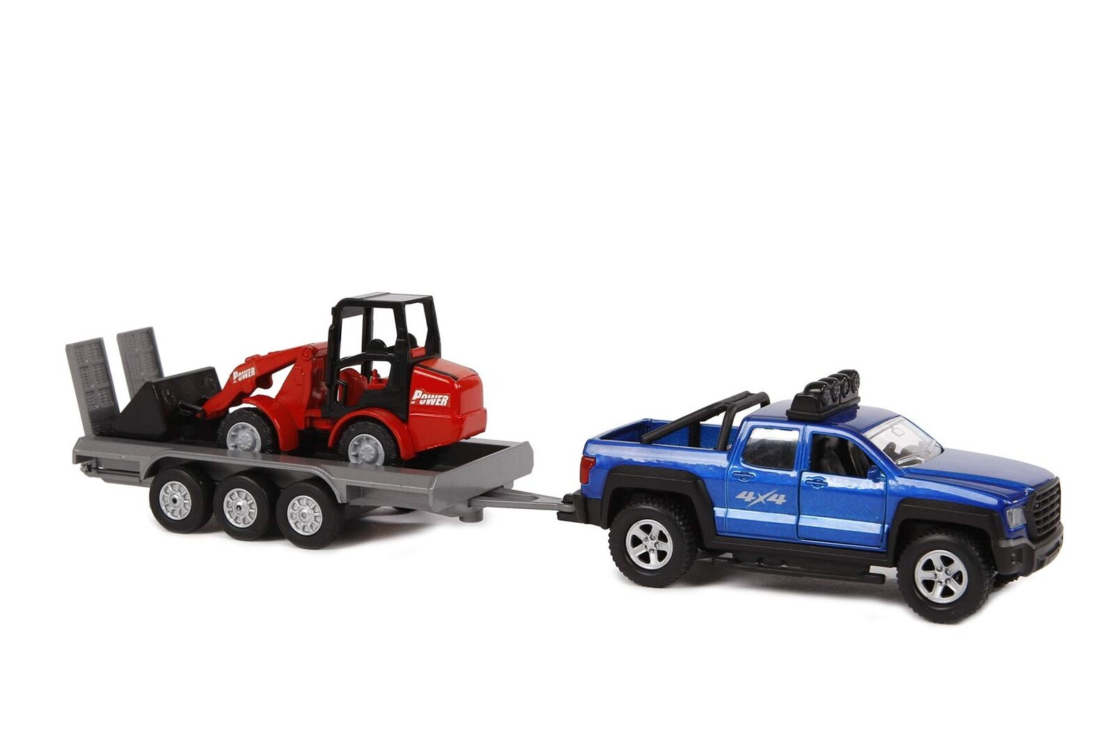 Kids Globe SUV with Trailer + Excavator (Light + Sound, Off-Road Vehicle with Pu
