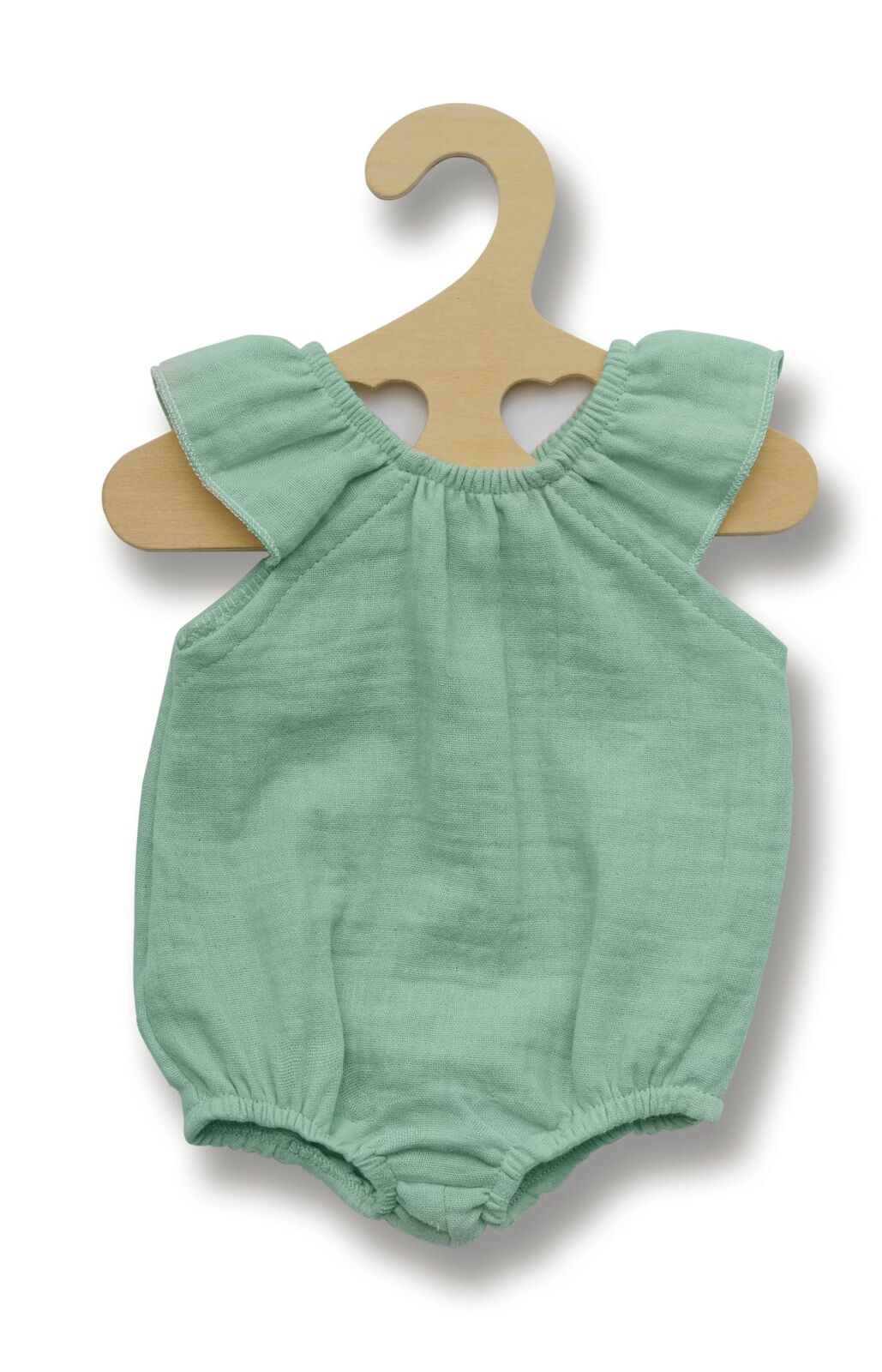 Heless 2413 100% Organic Cotton Doll Clothes Mint Ruffle Bodysuit for Dolls and