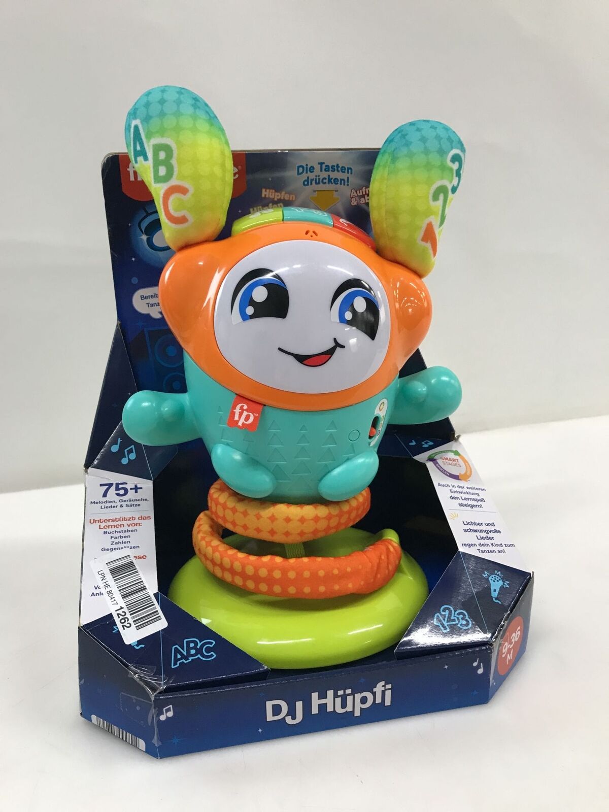 Fisher-Price DJ Hüpfi giocattolo educativo con musica, tedesco (HJP94)