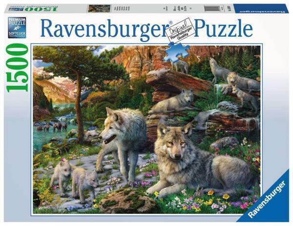 Puzzle 1500 elementów. Wiosenne wilki