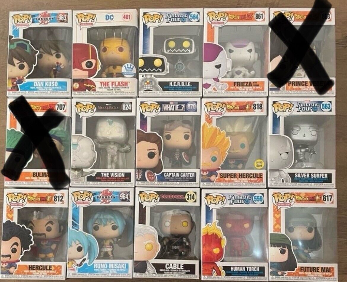 Funko Pop - Pop Marvel, Dragon Ball, DC, Fantastic, Deadpool, Naruto