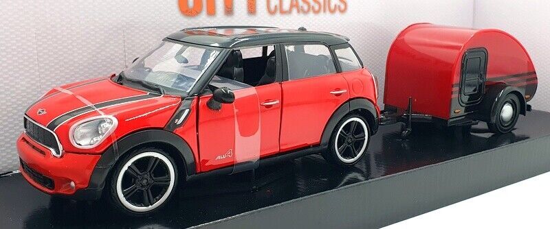 MOTOR MAX - MINI COOPER Countryman S con Caravan rosso - 1/24 - MMX79761