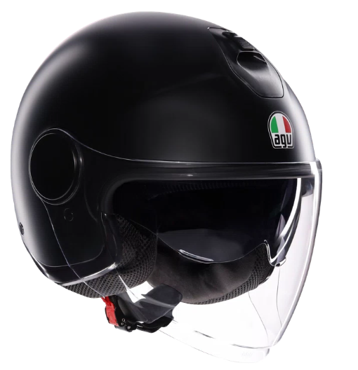 CASCO MOTO JET AGV HELMETS ETERES E2206 MONO NERO OPACO TAGLIA XS