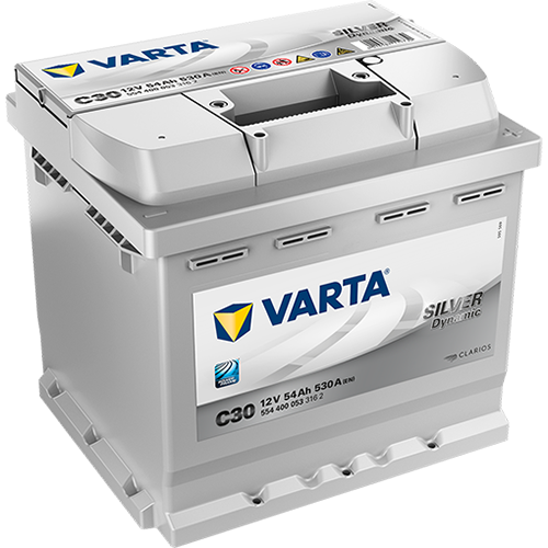 VARTA BATTERIA AVVIAMENTO PER AUTO SILVER DYNAMIC 54 AH TIPO C30 530A DI SPUNTO