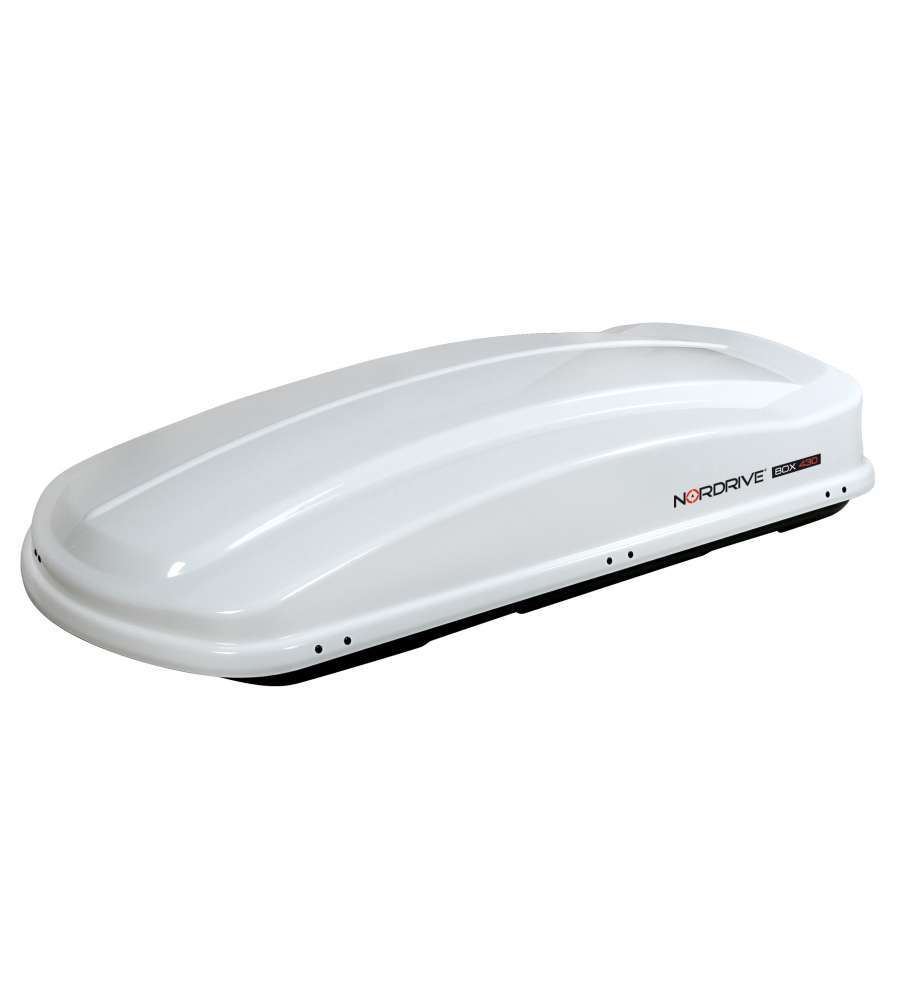 BOX TETTO PER AUTO 430 LITRI IN ABS BIANCO LUCIDO - N60013