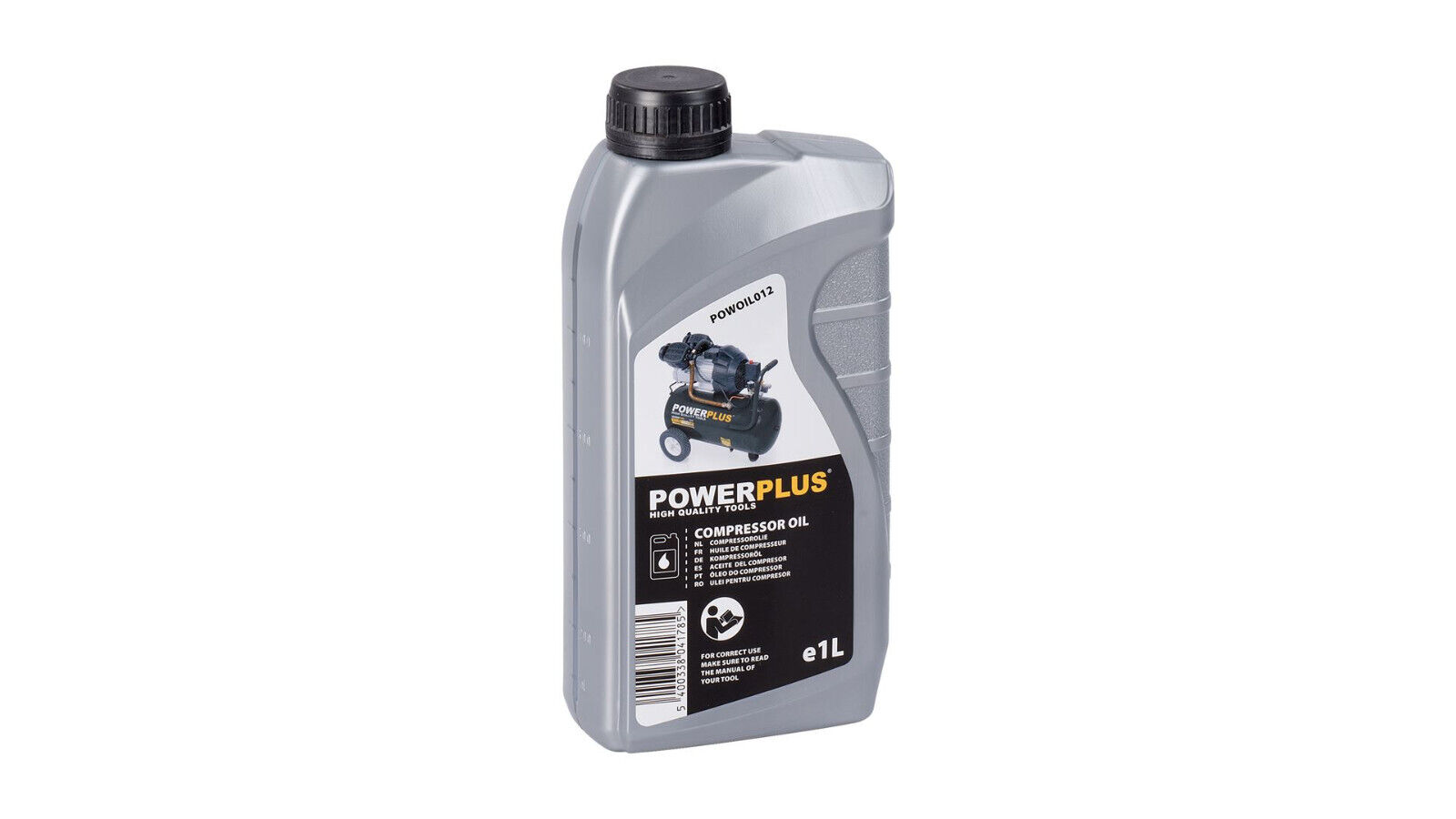OLIO MINERALE PER COMPRESSORE COMPRESSORI ANTIUSURA MOTORE 1 litro POWERPLUS