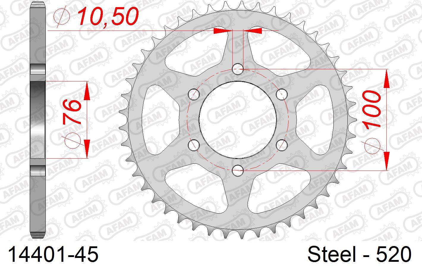 Corona AFAM 14401-45 in acc. passo 520