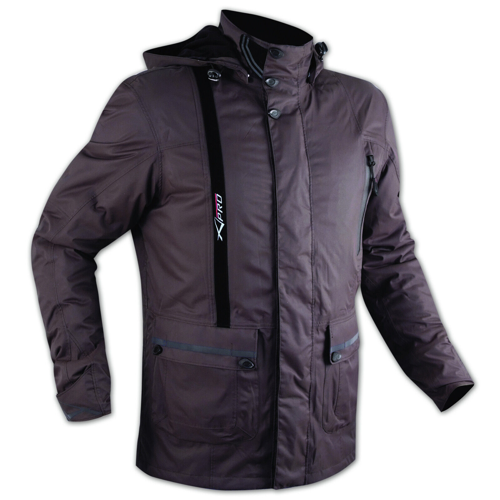 Warm Waterproof Armour CE Textile Motorcycle Motorbike Scooter Jacket Brown L