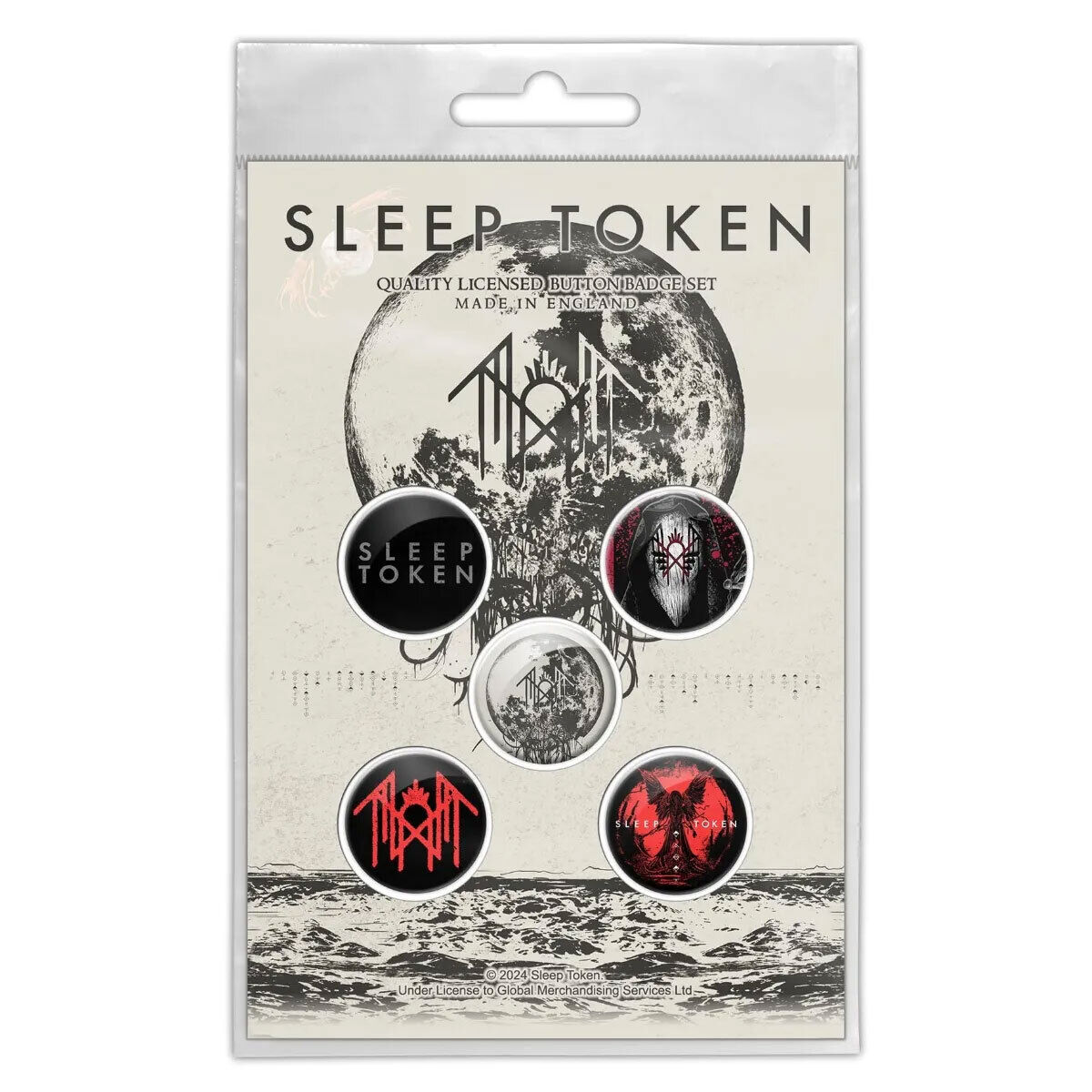 Sleep Token 'Take Me Back To Eden' Pacchetto badge per bottoni - UFFICIALE!