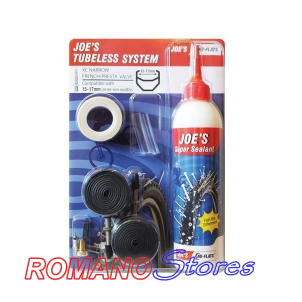 KIT CONVERSIONE TUBELESS JOE'S TUBELESS SYSTEM 26" 15-17 PRESTA VALVE