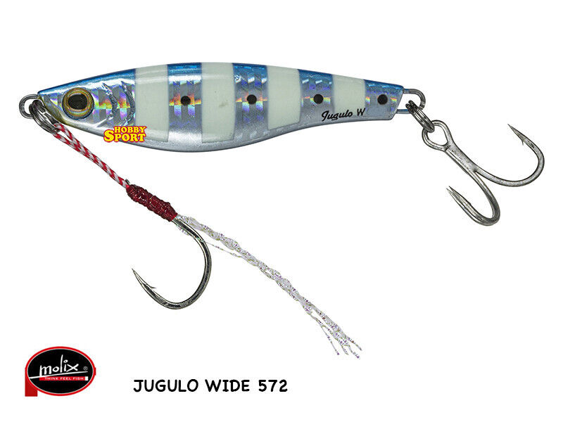 JUGULO WIDE 7 GR COL 572 BLUE ZEBRA SARDA MOLIX  SPINNING MARE LAGO FIUME