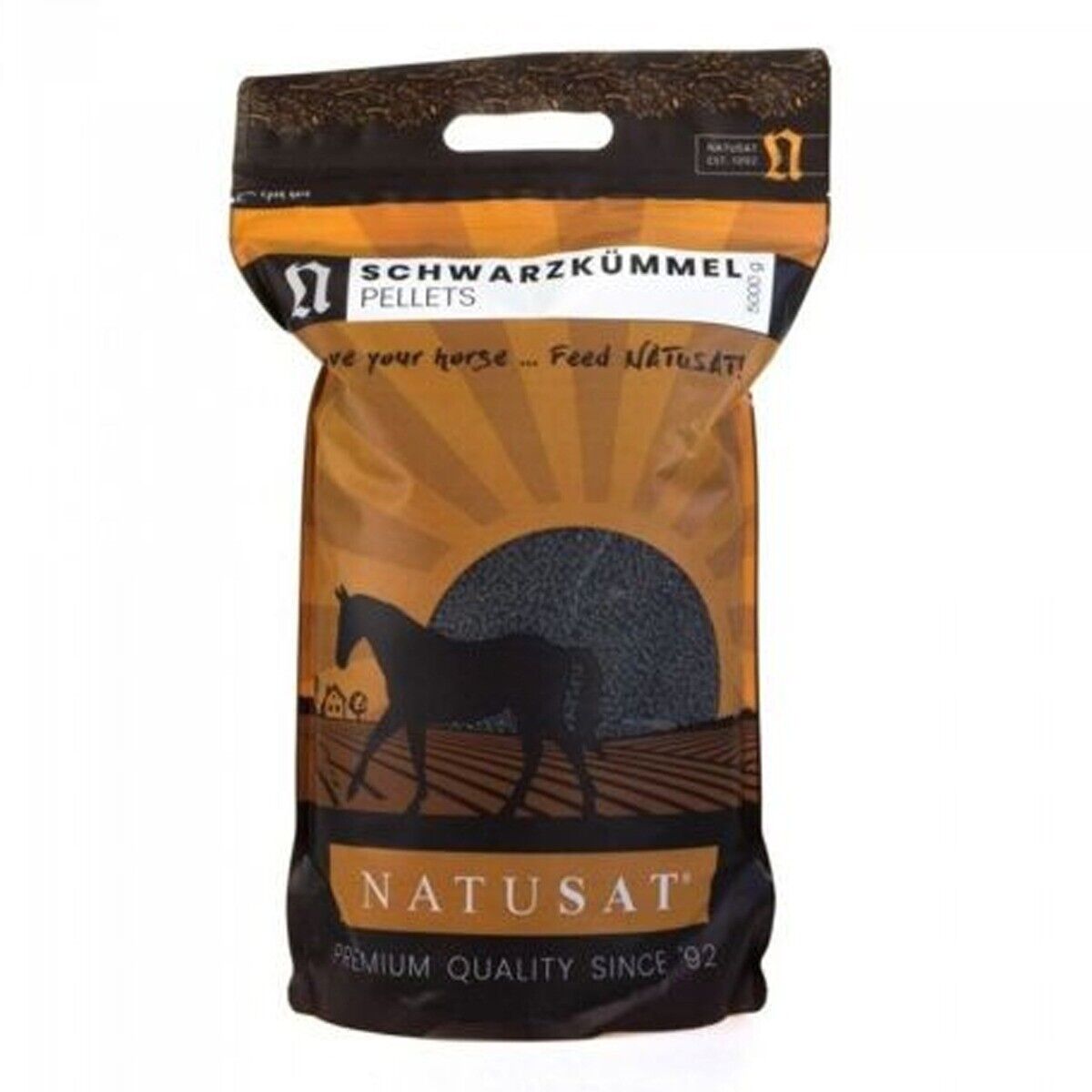 Natusat Schwarzkümmel Pellets di cumino nero mit Kräuter Mangime per Cavalli 5kg