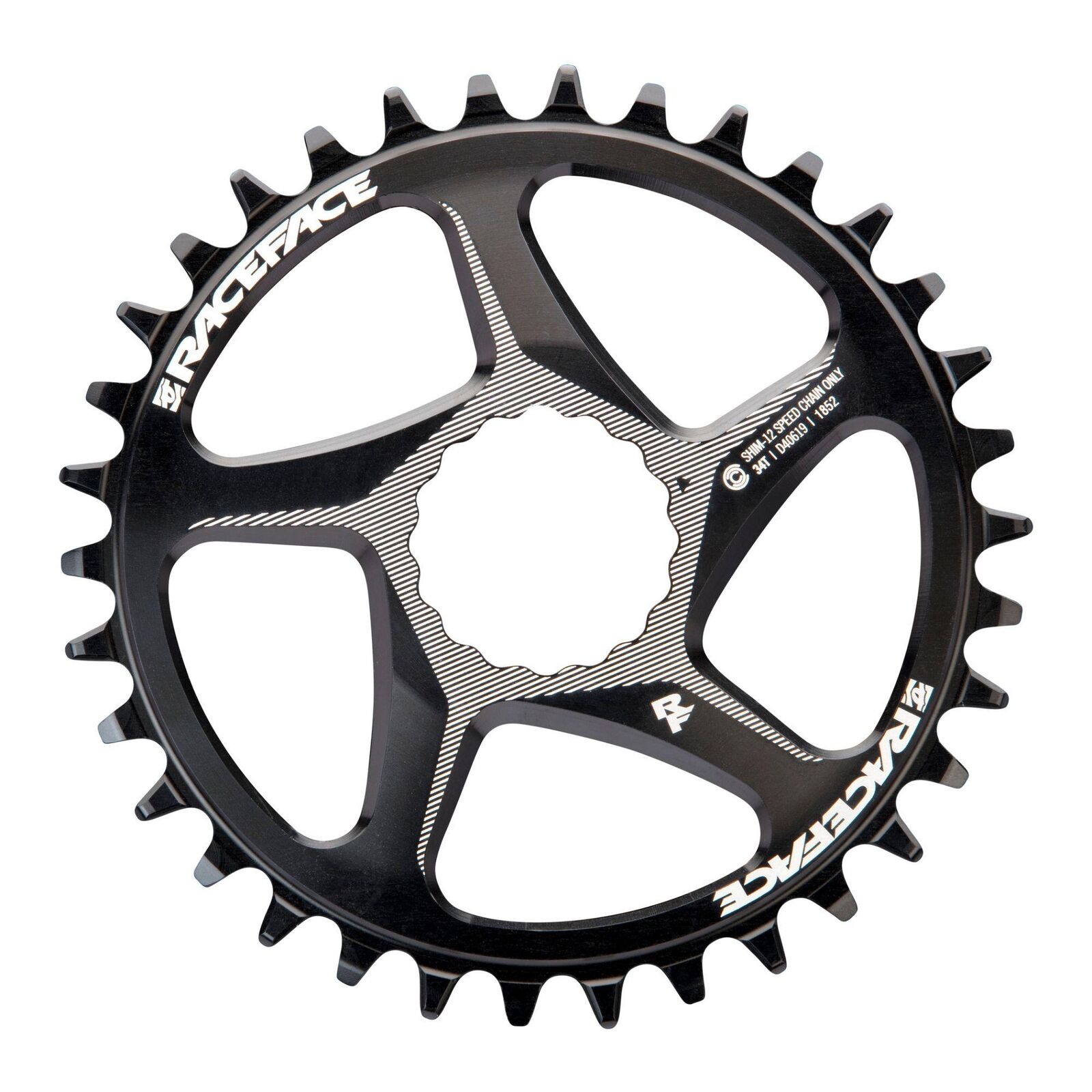 Race Face, Plateau Direct Mount Shimano 12v-34t-noir Unisex adulto, Nero, 34