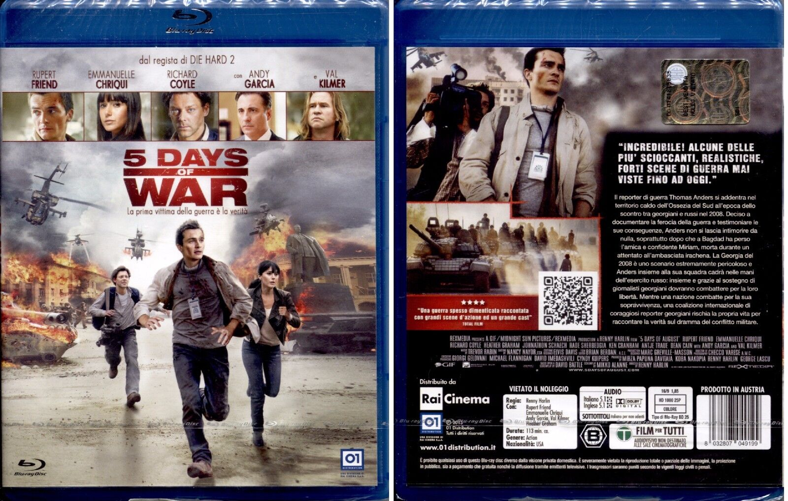 5 DAYS OF WAR - BLU-RAY NUOVO E SIGILLATO, PRIMA STAMPA, NO EDICOLA