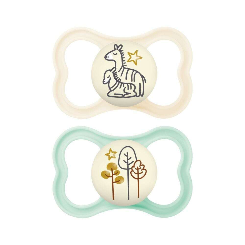 MAM Succhietto Air Night Succhietto 16+ Mesi in Silicone per Bimbi, 2 Pezzi
