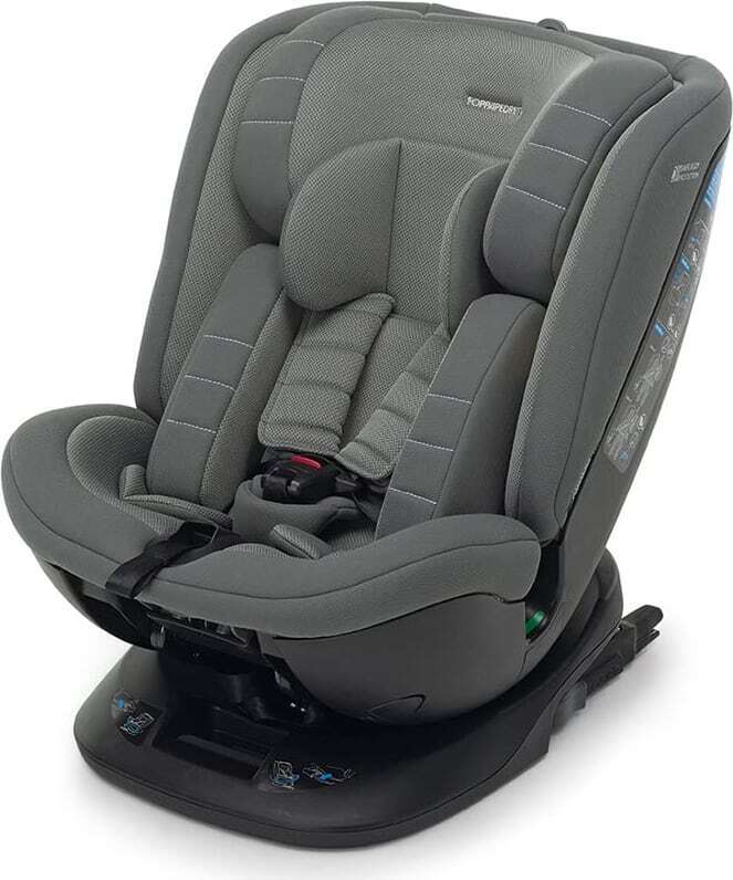 Foppapedretti Seggiolino Auto 0-36 Kg Isofix Bambini 0M-12A grigio Clock i-Size